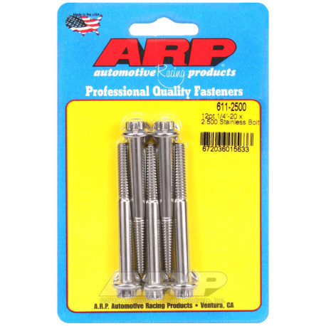 ARP csavarok ARP csavarok (rozsdamentes, 12 lapú fej), 1/4-20 × 63,5 mm, 5 db | race-shop.hu