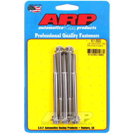 ARP csavarok ARP csavarok (rozsdamentes, 12 lapú fej), 1/4-20 × 88,9 mm, 5 db | race-shop.hu