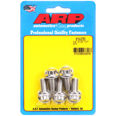 ARP csavarok ARP csavarok (rozsdamentes, 12 lapú fej, 7/16 kulcs), 3/8-16 × 19,05 mm, 5 db | race-shop.hu