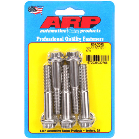 ARP csavarok ARP csavarok (rozsdamentes, 12 lapú fej, 7/16 kulcs), 3/8-16 × 57,15 mm, 5 db | race-shop.hu