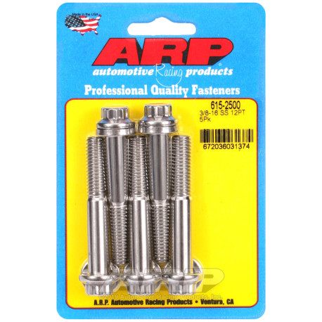 ARP csavarok ARP csavarok (rozsdamentes, 12 lapú fej, 7/16 kulcs), 3/8-16 × 63,5 mm, 5 db | race-shop.hu