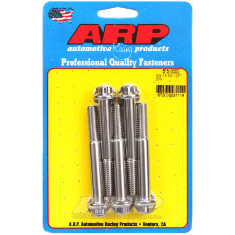 ARP csavarok ARP csavarok (rozsdamentes, 12 lapú fej, 7/16 kulcs), 3/8-16 × 76,2 mm, 5 db | race-shop.hu