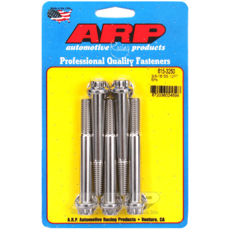 ARP csavarok ARP csavarok (rozsdamentes, 12 lapú fej, 7/16 kulcs), 3/8-16 × 82,55 mm, 5 db | race-shop.hu