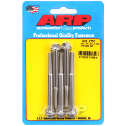 ARP csavarok (rozsdamentes, hatlapfejű), 1/4-20 × 69,85 mm, 5 db