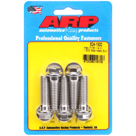 ARP csavarok ARP csavarok (rozsdamentes, hatlapfejű, 1/2 kulcs), 7/16-14 × 38,1 mm, 5 db | race-shop.hu