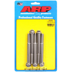 "7/16""-14 X 4.000 hex 1/2 SS csavarok" (5db)