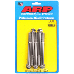 "7/16""-14 X 4.250 hex 1/2 SS csavarok" (5db)