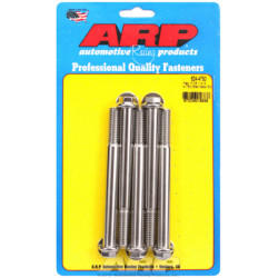 "7/16""-14 X 4.750 hex 1/2 SS csavarok" (5db)