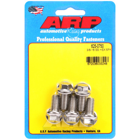 ARP csavarok ARP csavarok (rozsdamentes, hatlapfejű, 7/16 kulcs), 3/8-16 × 19,05 mm, 5 db | race-shop.hu