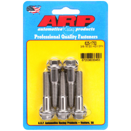 ARP csavarok ARP csavarok (rozsdamentes, hatlapfejű, 7/16 kulcs), 3/8-16 × 44,45 mm, 5 db | race-shop.hu