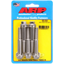 ARP csavarok (rozsdamentes, hatlapfejű, 7/16 kulcs), 3/8-16 × 63,5 mm, 5 db
