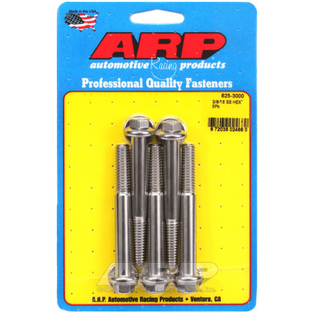 ARP csavarok ARP csavarok (rozsdamentes, hatlapfejű, 7/16 kulcs), 3/8-16 × 76,2 mm, 5 db | race-shop.hu