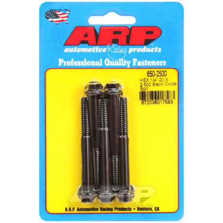 ARP csavarok ARP csavarok (hatlapfejű, fekete), 1/4-20 × 63,5 mm, 5 db | race-shop.hu
