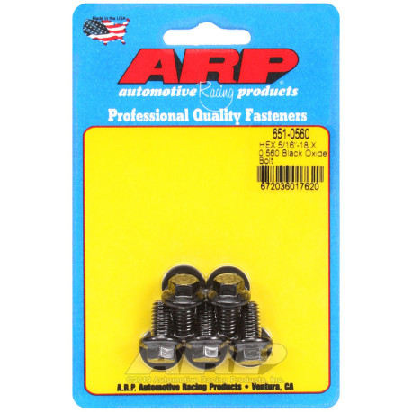ARP csavarok ARP csavarok (hatlapfejű, fekete), 5/16-18 × 14,22 mm, 5 db | race-shop.hu