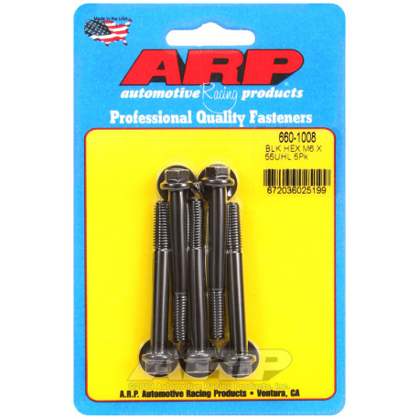 ARP csavarok ARP csavarok (hatlapfejű, fekete), M6×1.00 × 55 mm, 5 db | race-shop.hu
