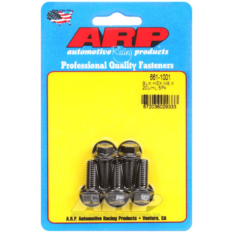 ARP csavarok ARP csavarok (hatlapfejű, fekete), M8×1.25 × 20 mm, 5 db | race-shop.hu