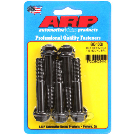 ARP csavarok ARP csavarok (hatlapfejű, fekete), M10×1.50 × 60 mm, 5 db | race-shop.hu