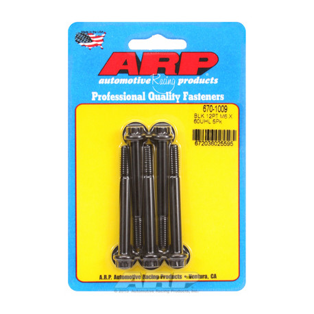 ARP csavarok M6 x 1.00 x 60 12pt fekete oxid csavarok (5db) | race-shop.hu
