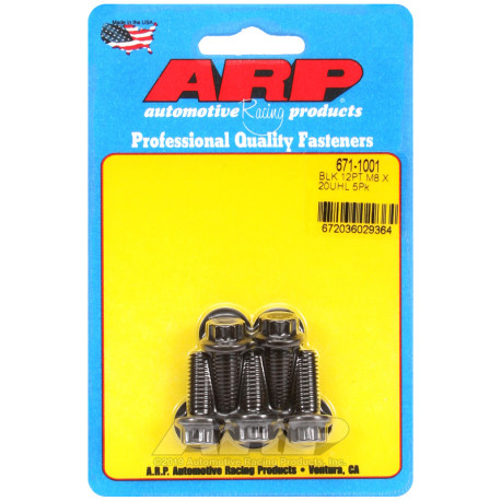 ARP csavarok ARP csavarok (12 lapú fej, fekete), M8×1.25 × 20 mm, 5 db | race-shop.hu