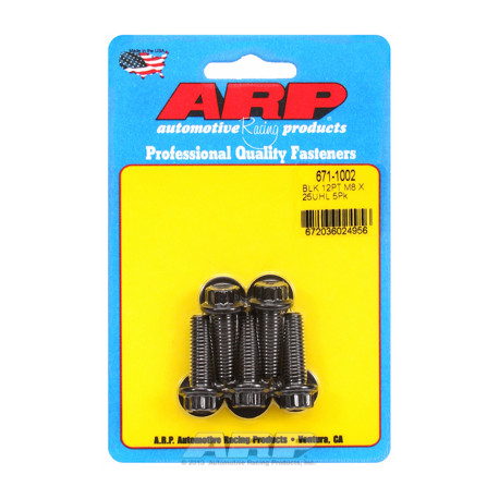 ARP csavarok M8 x 1.25 x 25 12pt fekete oxid csavarok (5db) | race-shop.hu