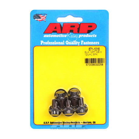 ARP csavarok M8 x 1.25 x 12 12pt fekete oxid csavarok (5db) | race-shop.hu