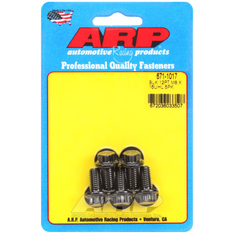 ARP csavarok ARP csavarok (12 lapú fej, fekete), M8×1.25 × 16 mm, 5 db | race-shop.hu
