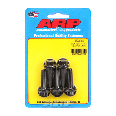 ARP csavarok M10 x 1.50 x 30 12pt fekete oxid csavarok (5db) | race-shop.hu