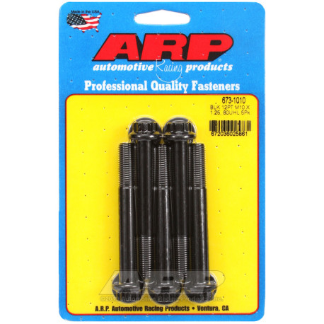 ARP csavarok ARP csavarok (12 lapú fej, fekete), M10×1.25 × 80 mm, 5 db | race-shop.hu
