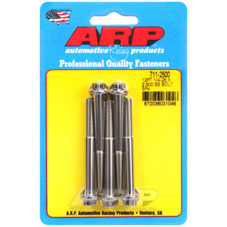 ARP csavarok ARP csavarok (rozsdamentes, 12 lapú fej), 1/4-28 × 63,5 mm, 5 db | race-shop.hu