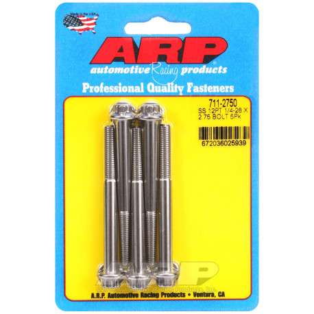ARP csavarok ARP csavarok (rozsdamentes, 12 lapú fej), 1/4-28 × 69,85 mm, 5 db | race-shop.hu