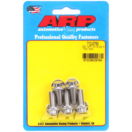 ARP csavarok ARP csavarok (rozsdamentes, 12 lapú fej), 5/16-24 × 19,05 mm, 5 db | race-shop.hu