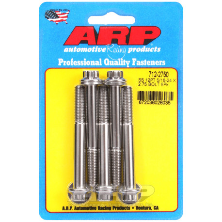 ARP csavarok ARP csavarok (rozsdamentes, 12 lapú fej), 5/16-24 × 69,85 mm, 5 db | race-shop.hu
