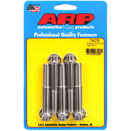 ARP csavarok ARP csavarok (rozsdamentes, 12 lapú fej), 7/16-20 × 69,85 mm, 5 db | race-shop.hu
