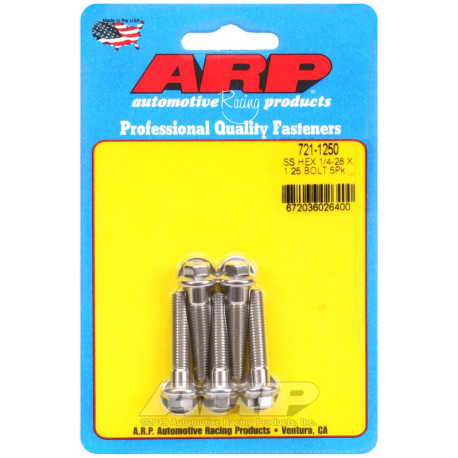 ARP csavarok ARP csavarok (rozsdamentes, hatlapfejű), 1/4-28 × 31,75 mm, 5 db | race-shop.hu