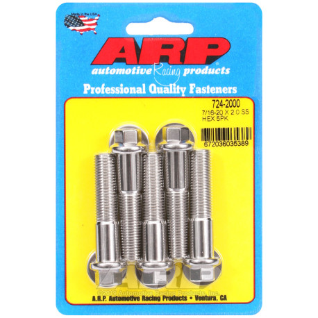 ARP csavarok ARP csavarok (rozsdamentes, hatlapfejű), 7/16-20 × 50,8 mm, 5 db | race-shop.hu