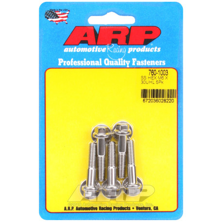 ARP csavarok ARP csavarok (rozsdamentes, hatlapfejű), M6×1.00 × 30 mm, 5 db | race-shop.hu