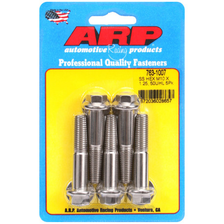ARP csavarok ARP csavarok (rozsdamentes, hatlapfejű), M10×1.25 × 50 mm, 5 db | race-shop.hu