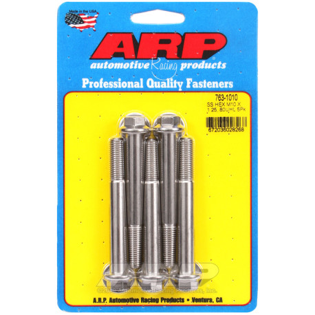 ARP csavarok ARP csavarok (rozsdamentes, hatlapfejű), M10×1.25 × 80 mm, 5 db | race-shop.hu