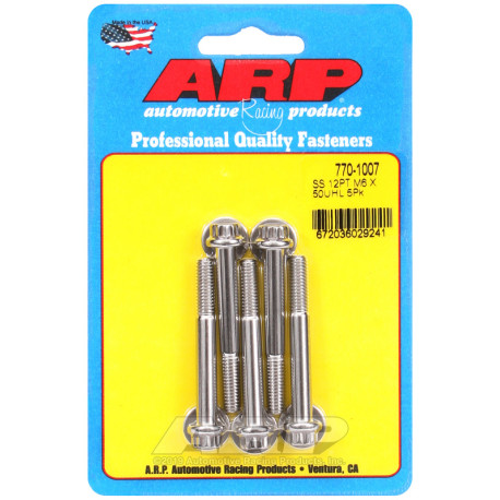 ARP csavarok ARP csavarok (rozsdamentes, 12 lapú fej), M6×1.00 × 50 mm, 5 db | race-shop.hu