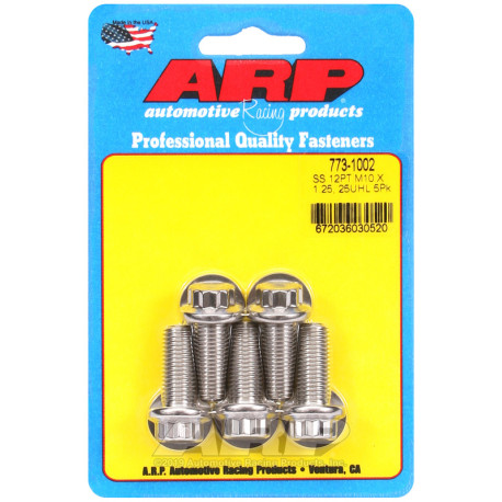 ARP csavarok ARP csavarok (rozsdamentes, 12 lapú fej), M10×1.25 × 25 mm, 5 db | race-shop.hu