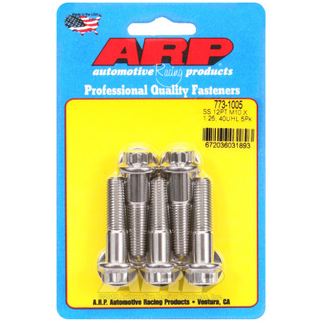 ARP csavarok ARP csavarok (rozsdamentes, 12 lapú fej), M10×1.25 × 40 mm, 5 db | race-shop.hu