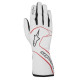 Kesztyűk FIA versenykesztyű Alpinestars Tech-1 Race (külső varrás), fehér/piros | race-shop.hu