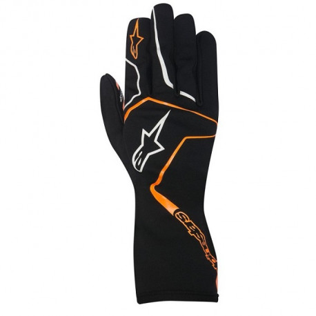 Kesztyűk Gyerek gokart kesztyű Alpinestars Tech-1 K Race (belső varrás), fekete/narancssárga | race-shop.hu