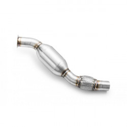 RM MOTORS downpipe katalizátor nélkül BMW E60 E61 520d-hez (hangtompítóval)