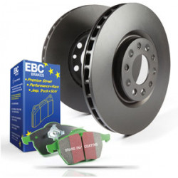 Еlső szett EBC PD01KF486 - Féktárcsák Premium OE + Fékbetétek Greenstuff