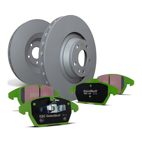 EBC Féktárcsák Első szett EBC PD01KF582 - Féktárcsák Premium OE + Fékbetétek Greenstuff | race-shop.hu