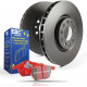 EBC Féktárcsák Еlső szett EBC PD02KF418 - Féktárcsák Premium OE + Fékbetétek Redstuff Ceramic | race-shop.hu