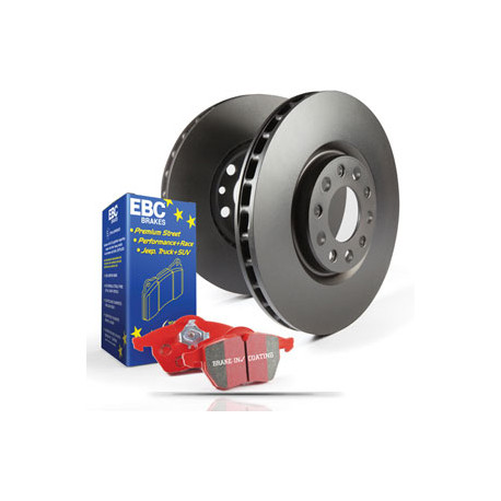EBC Féktárcsák Еlső szett EBC PD02KF422 - Féktárcsák Premium OE + Fékbetétek Redstuff Ceramic | race-shop.hu