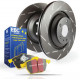 EBC Féktárcsák Еlső szett EBC PD08KF080 - Féktárcsák Ultimax Grooved + Fékbetétek Yellowstuff | race-shop.hu