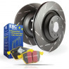 Еlső szett EBC PD08KF335 - Féktárcsák Ultimax Grooved + Fékbetétek Yellowstuff 